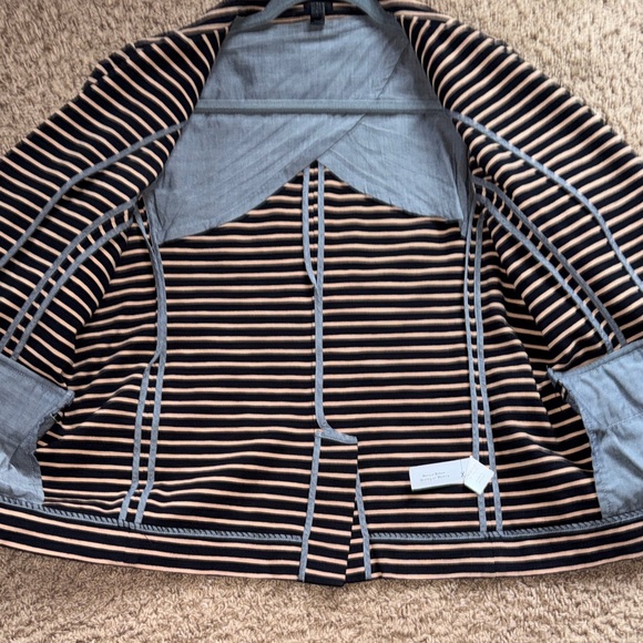 J. Crew Black and Camel Striped Blazer - Picture 6 of 8